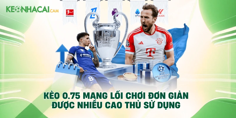 Kèo 0.75 mang lối chơi đơn giản được nhiều cao thủ sử dụng